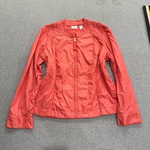 Chico's Coral Nylon Activewear Jacket